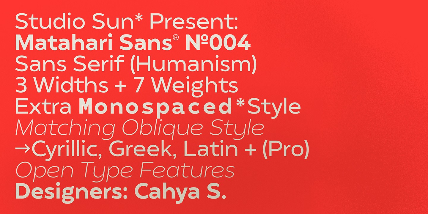 Matahari Sans Condensed